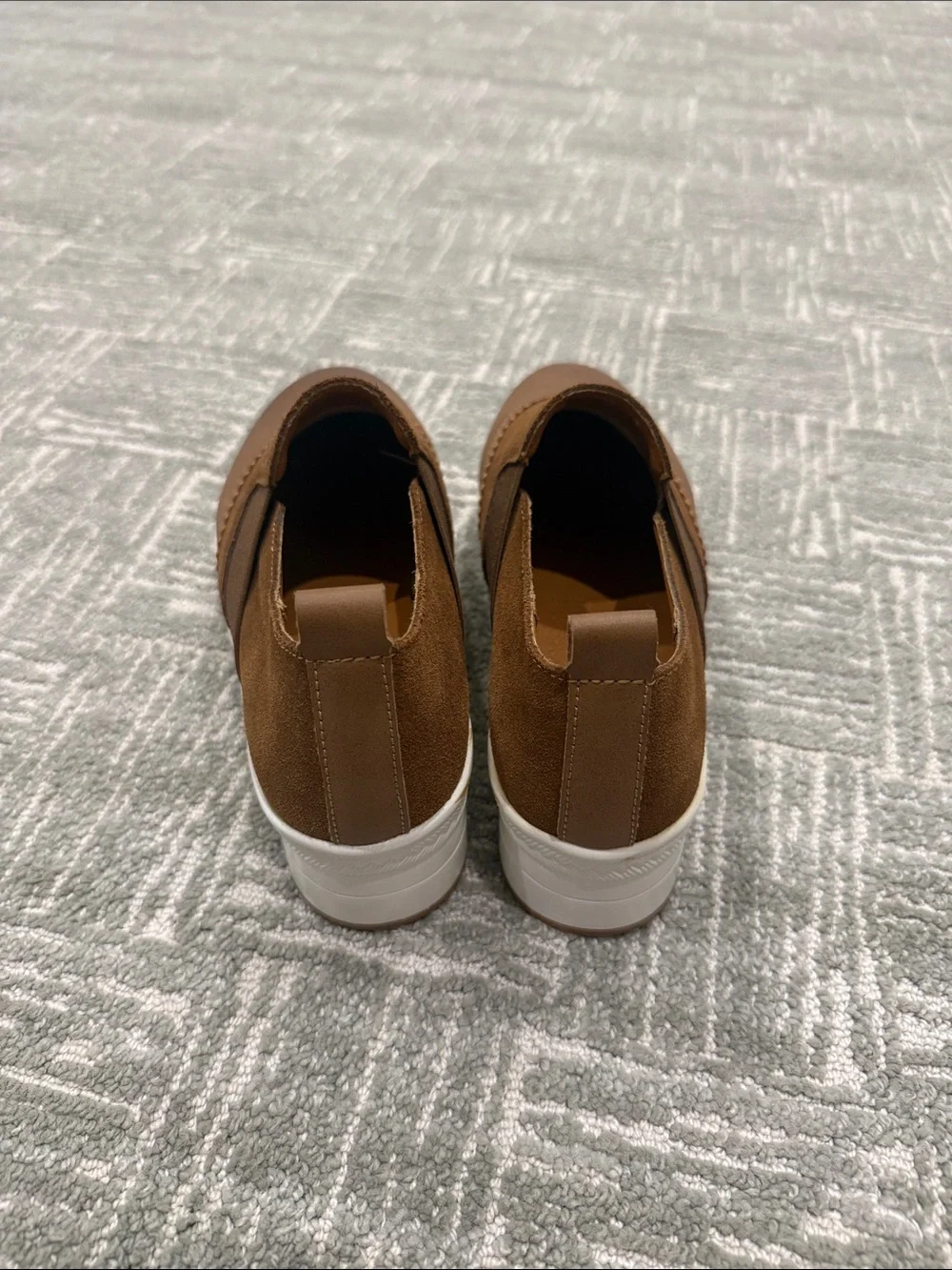 Brown Platform Slip-On Sneakers